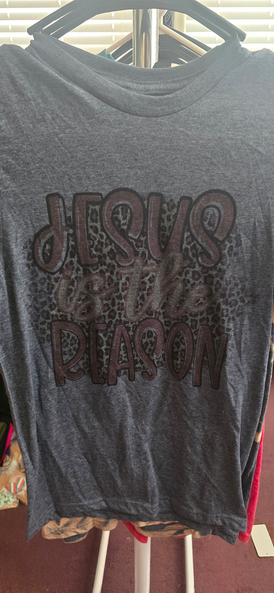 Jesus is the Reason Navy Graphic Tee|XS|