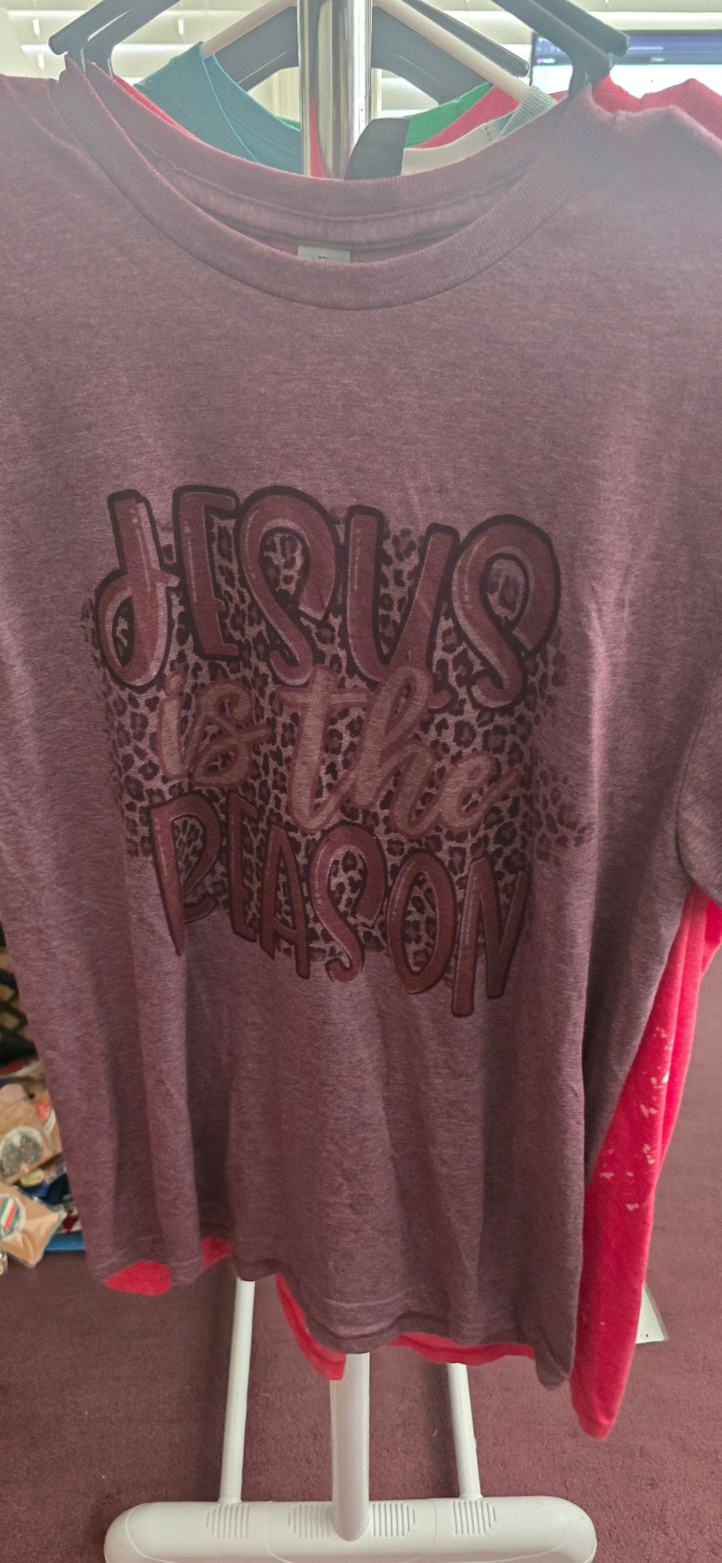 Jesus is the Reason Maroon Graphic Tee |Small|