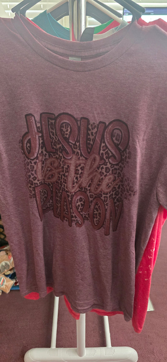 Jesus is the Reason Maroon Graphic Tee |Small|