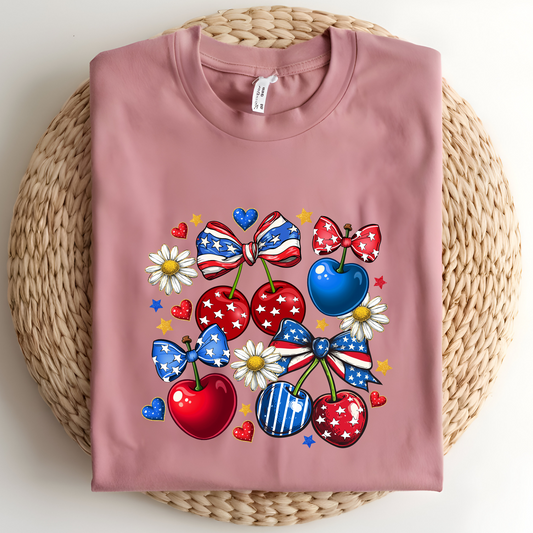 Freedom Cherries Graphic Tee