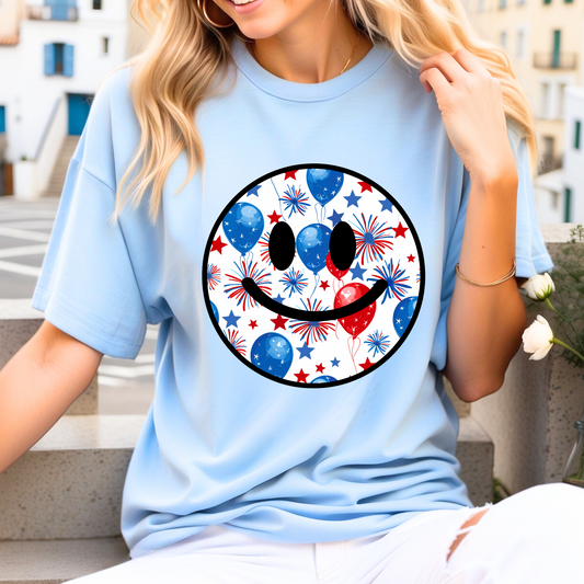 Firework Smiley Graphic Tee