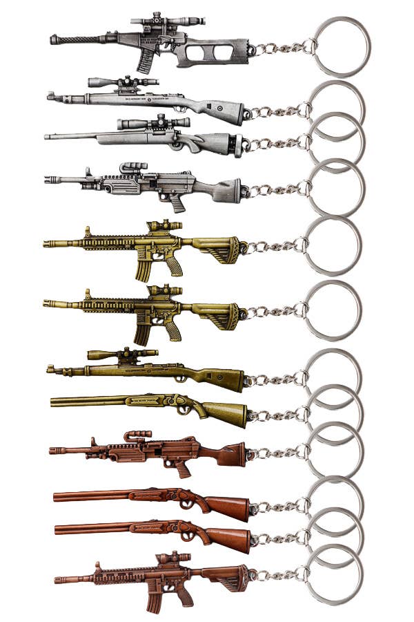 Combat Battle Rifle Keychain