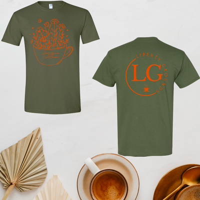 LG Floral Line Art Gildan Graphic Tee (DTF)