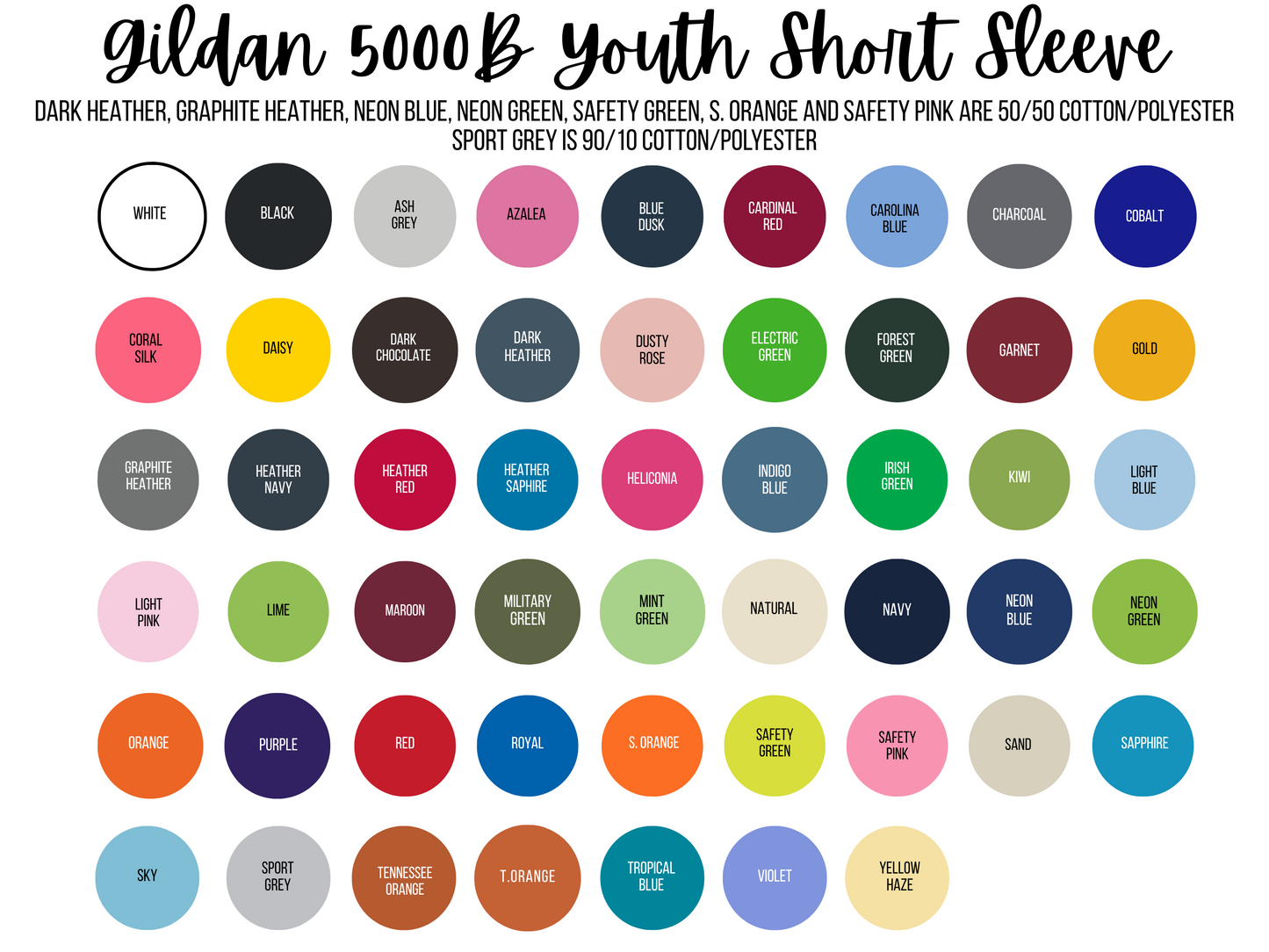 Youth Blank T-Shirt: Gildan Heavy Cotton