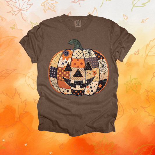 Faux Stitch Pumpkin Design