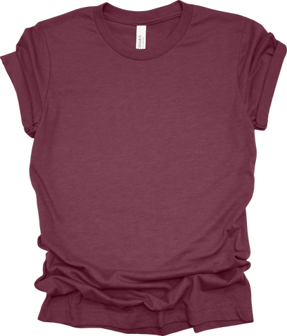 Adult Blank T-Shirt: Bella Canvas CVC Mid Weight Heathers