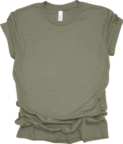 Adult Blank T-Shirt: Bella Canvas CVC Mid Weight Heathers