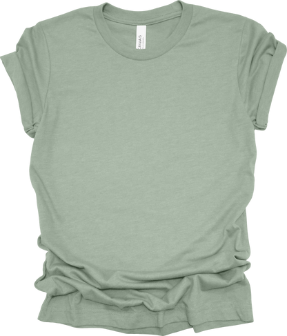 Adult Blank T-Shirt: Bella Canvas CVC Mid Weight Heathers