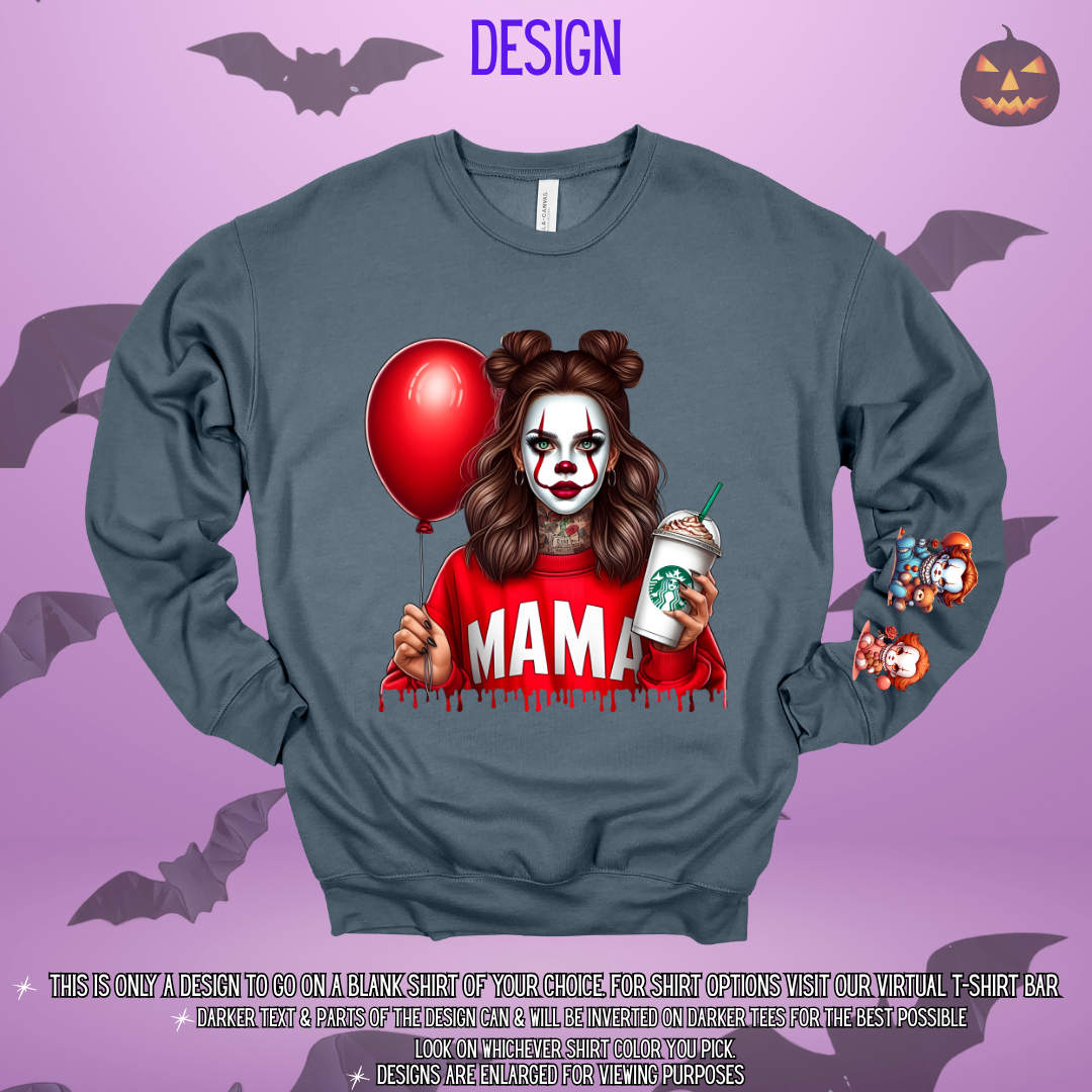 Clown Mama & Custom Kids on Sleeve Design