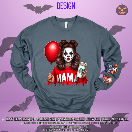 Clown Mama & Custom Kids on Sleeve Design