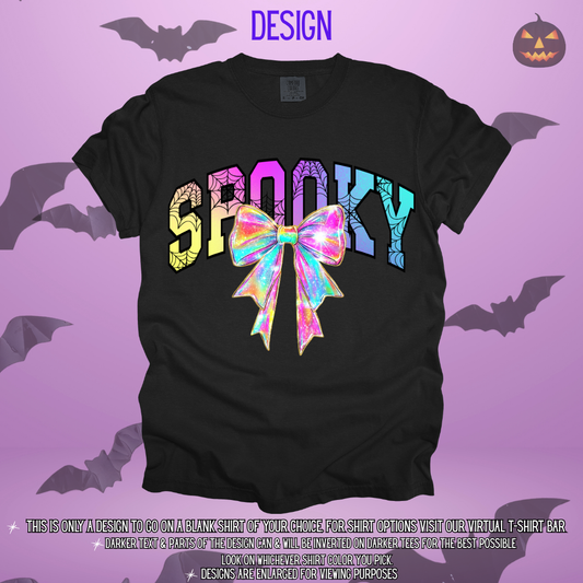 Neon Spooky w/ Bow Design