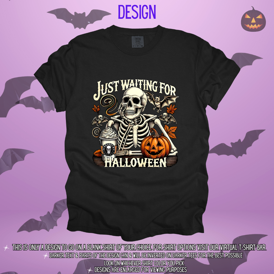 Skeleton Waiting for Halloween Design
