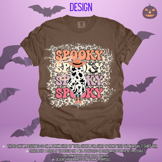 Spooky Cow Print Ghost Design