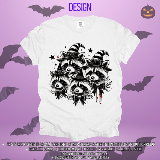 Witchy Racoons Design