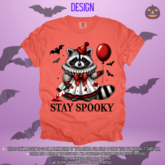 Stay Spooky Racoon w/ Balloon Design