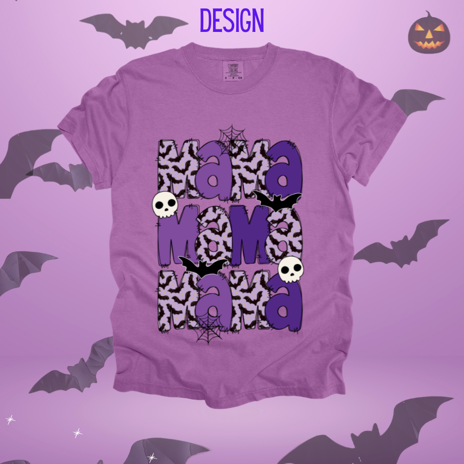Purple Halloween Mama Design