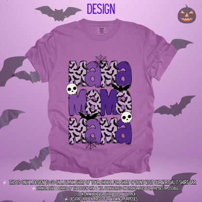Purple Halloween Mama Design