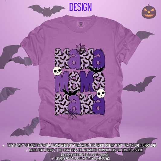 Purple Halloween Mama Design