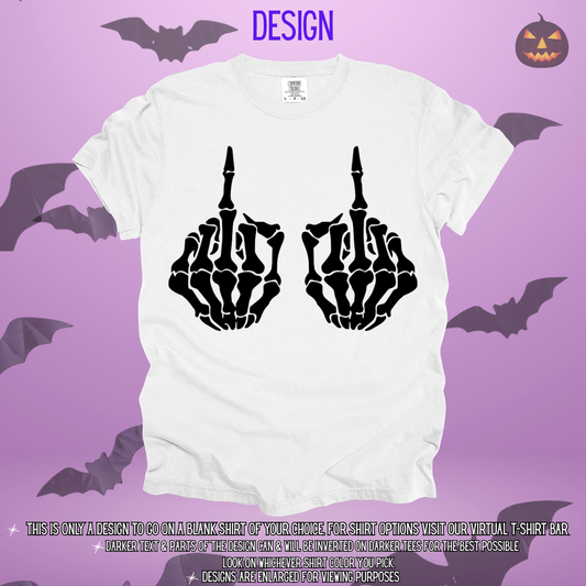 Skeleton Middle Finger Design