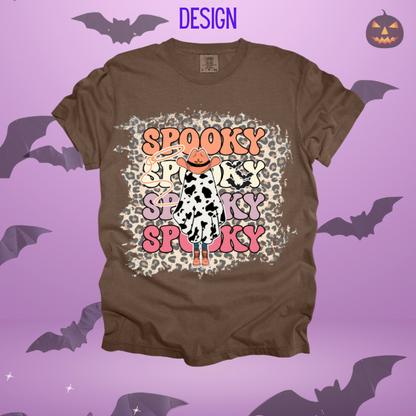 Spooky Cow Print Ghost Design
