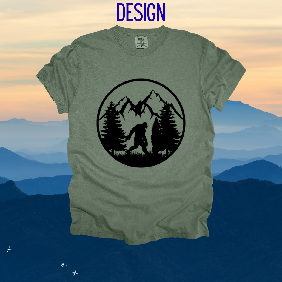 Bigfoot Mountain Round Design