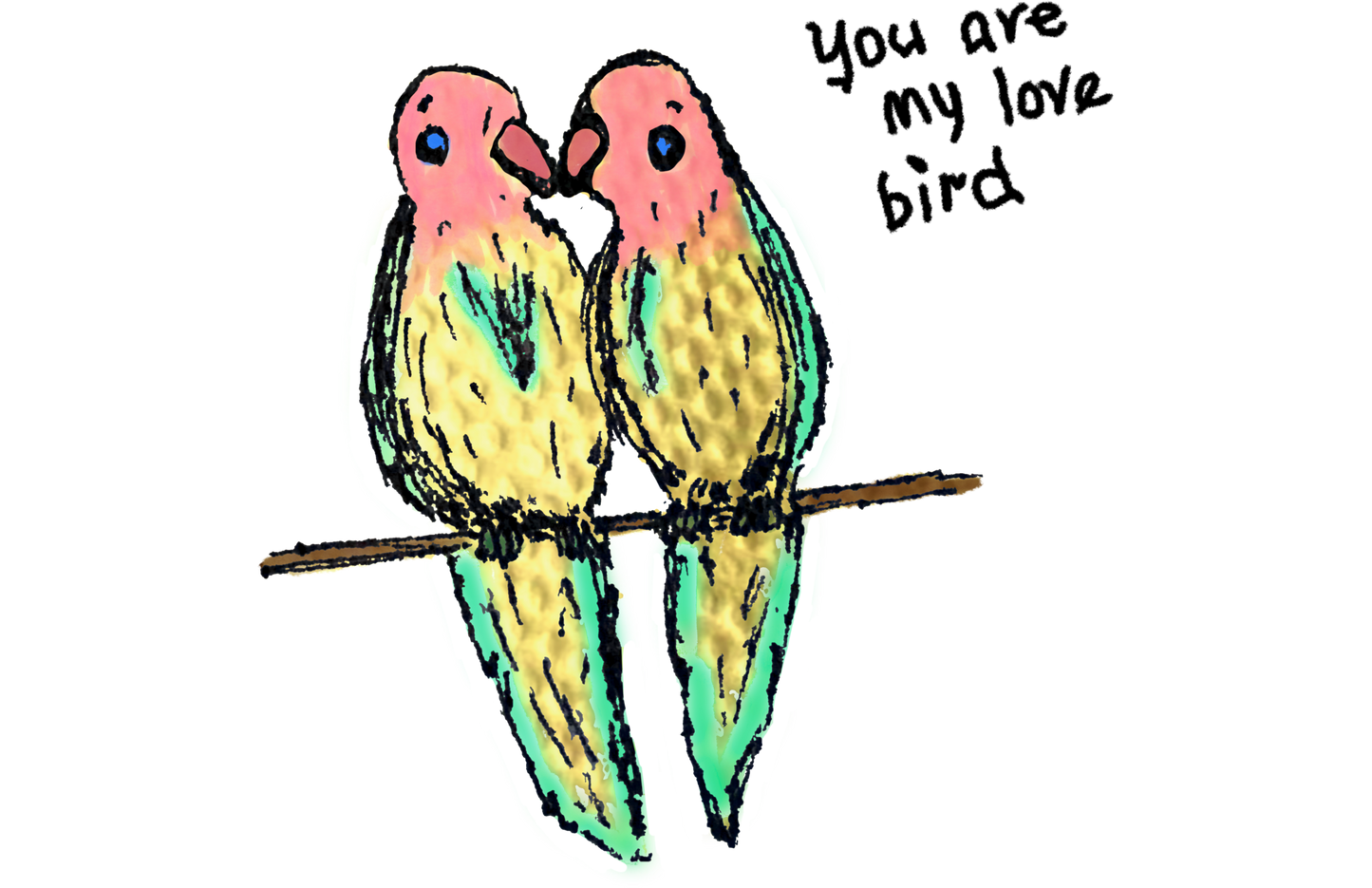 Morning Napkins - Love Birds Design