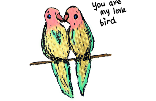 Morning Napkins - Love Birds Design