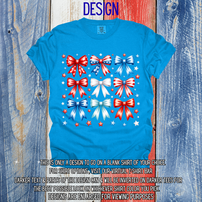 Patriotic Bow Coquette Design