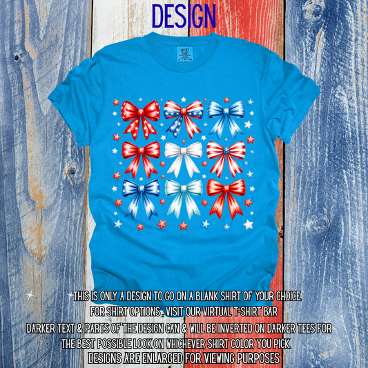 Patriotic Bow Coquette Design