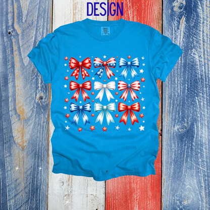 Patriotic Bow Coquette Design