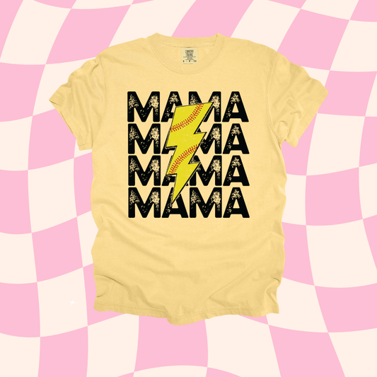 Mama Repeat Softball Design