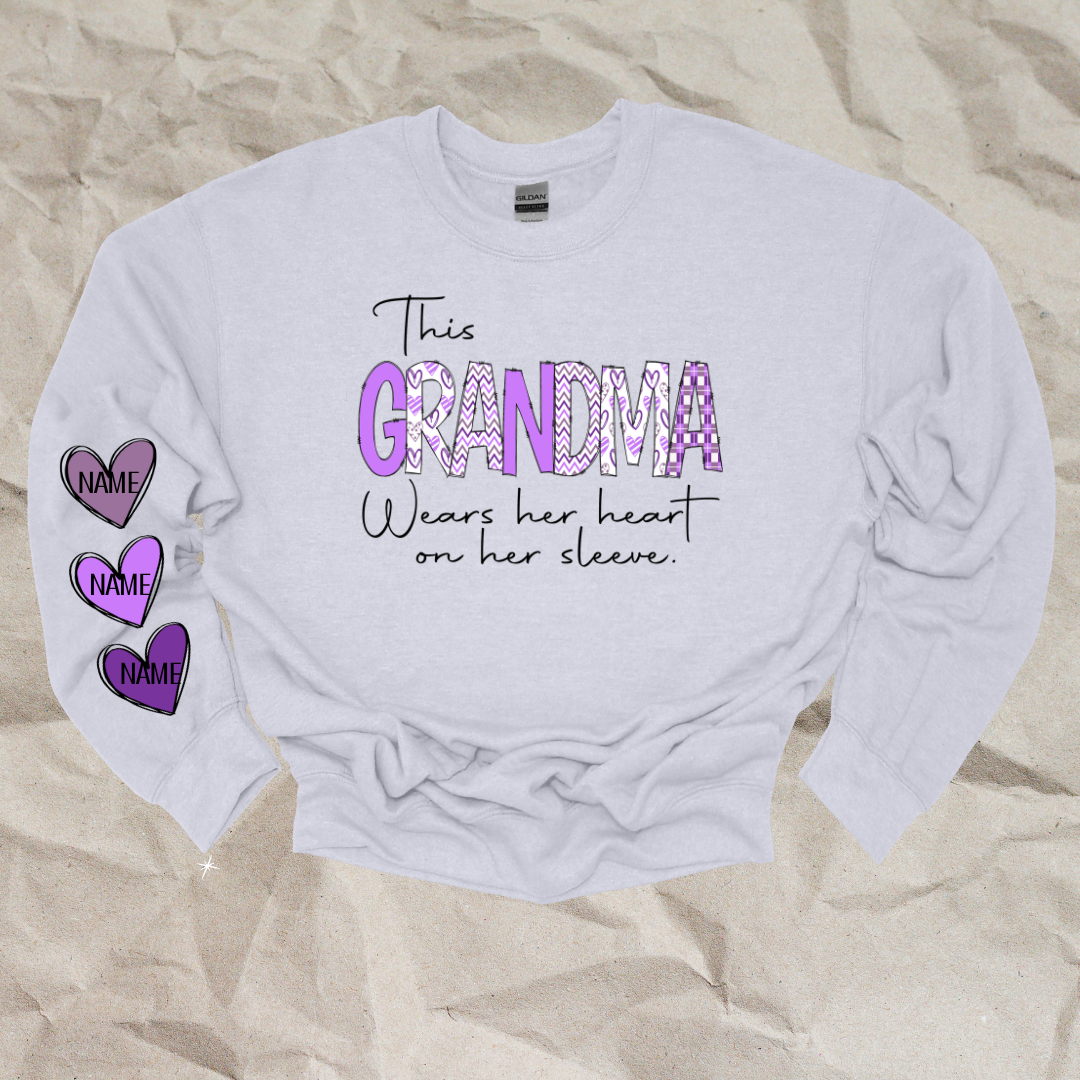 Heart on Sleeve Grandma Design