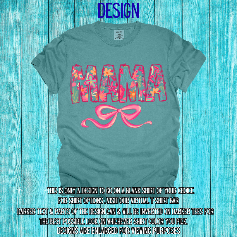 Mama w/ Bow Design