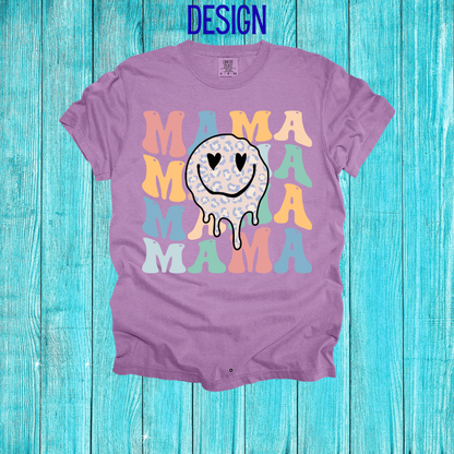 Wavy Mama Smiley Design
