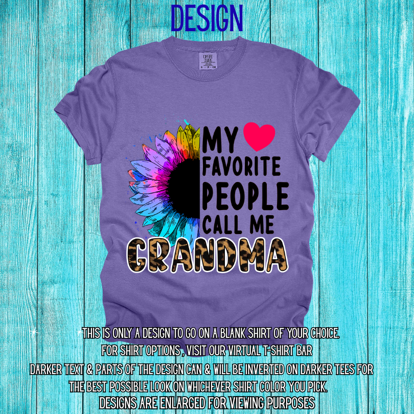 My Fav People Call Me Grandma Design