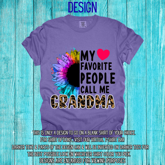 My Fav People Call Me Grandma Design