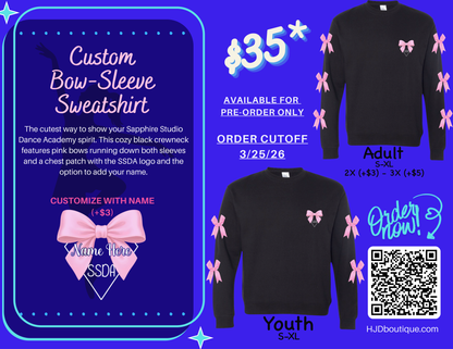 SSDA Custom Bow-Sleeve Sweatshirt