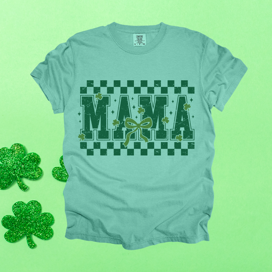 Checkered St. Patricks Day Mama Design