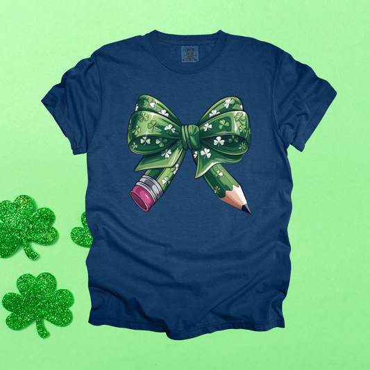 Shamrock Pencil Bow Design