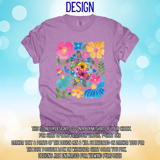 Floral Turtle Design