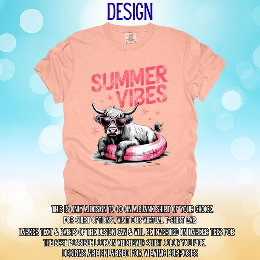 Summer Vibes Cow Design