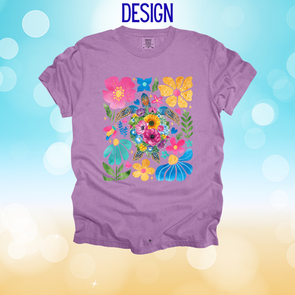 Floral Turtle Design