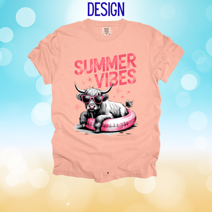 Summer Vibes Cow Design