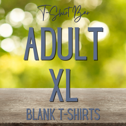 Adult Blank T-Shirt: XL