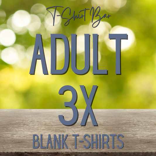 Adult Blank T-Shirt: 3X