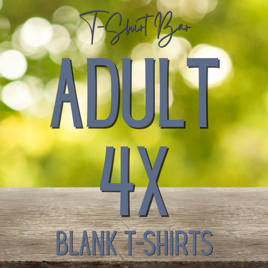 Adult Blank T-Shirt: 4X