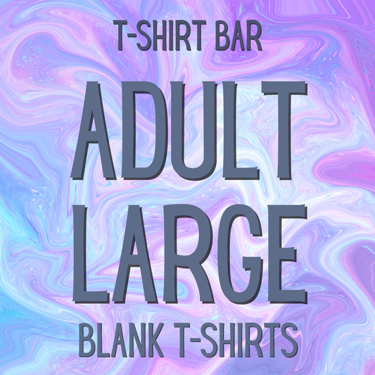 Adult Blank T-Shirt: Large
